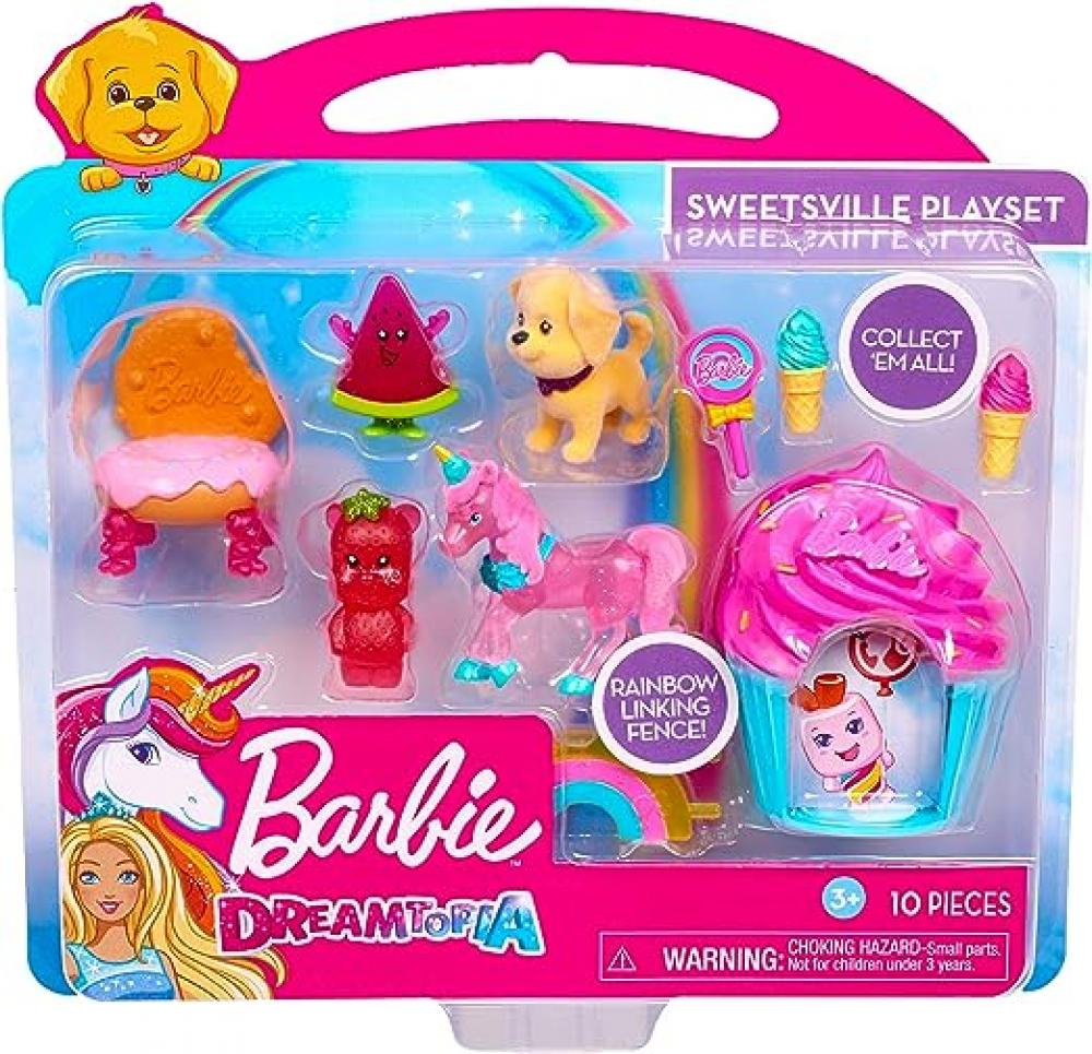 Barbie / Playset, Dreamtopia Sweetsville barbie teacher doll blonde 10 accessories for teaching rotating globe and hinged laptop playset gjc23