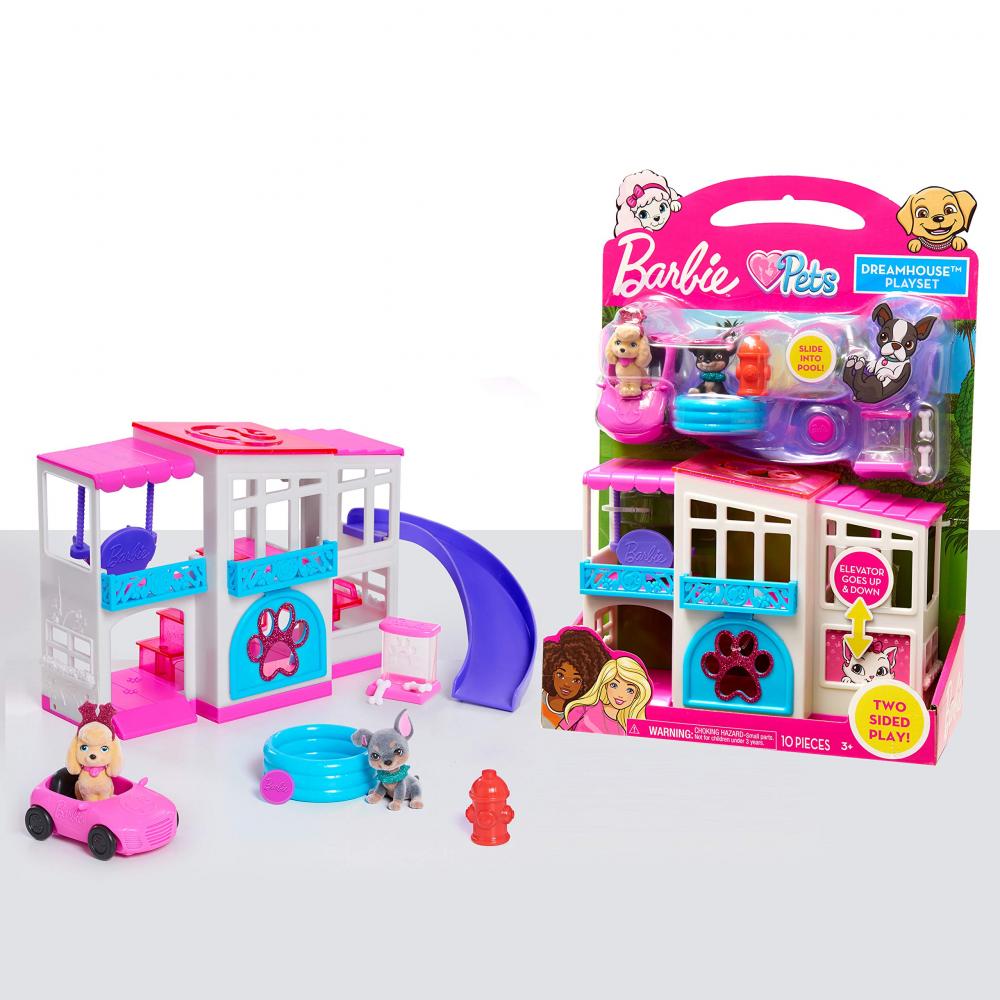 Barbie / Playset with figures, Pet dreamhouse barbie dresser with light and sound