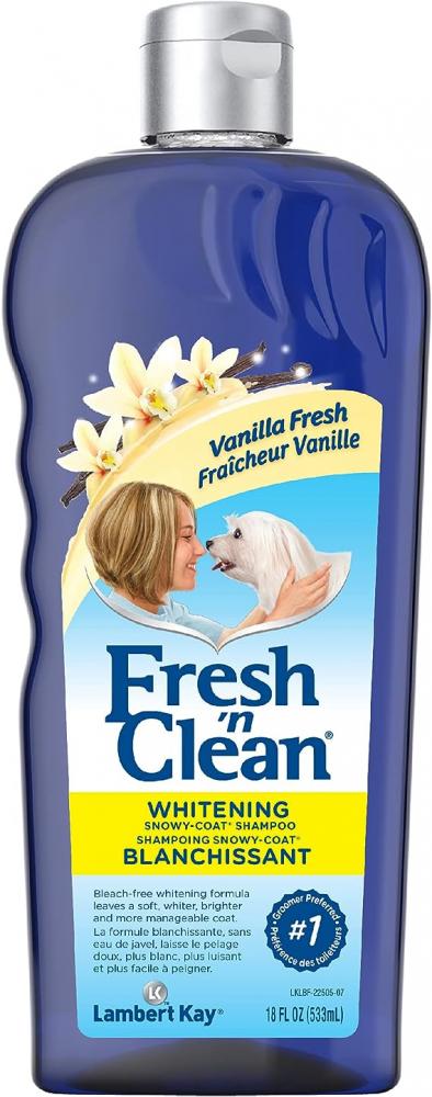 Fresh 'n Clean Snowy-Coat Whitening Dog Shampoo fashion hooded real mink fur coat with blue fox fur sleeve cuffs and bottoms high quality woman natural full pelt mink jackets