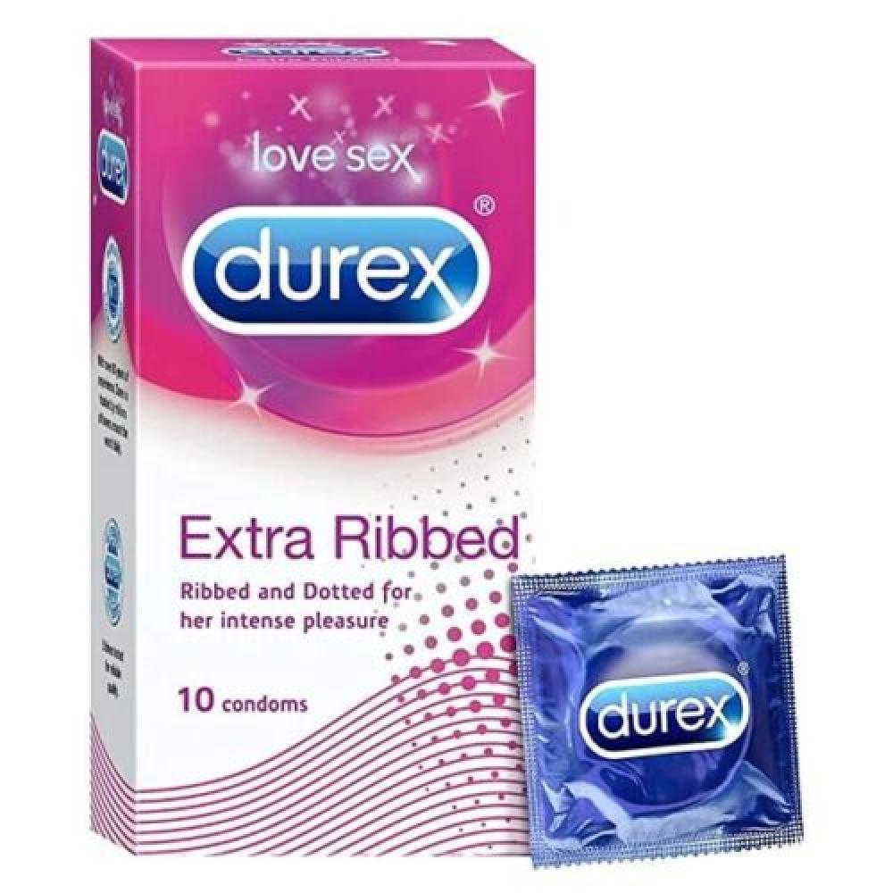 Durex 10-piece extra ribbed condom condoms durex feel smooth 12pcs