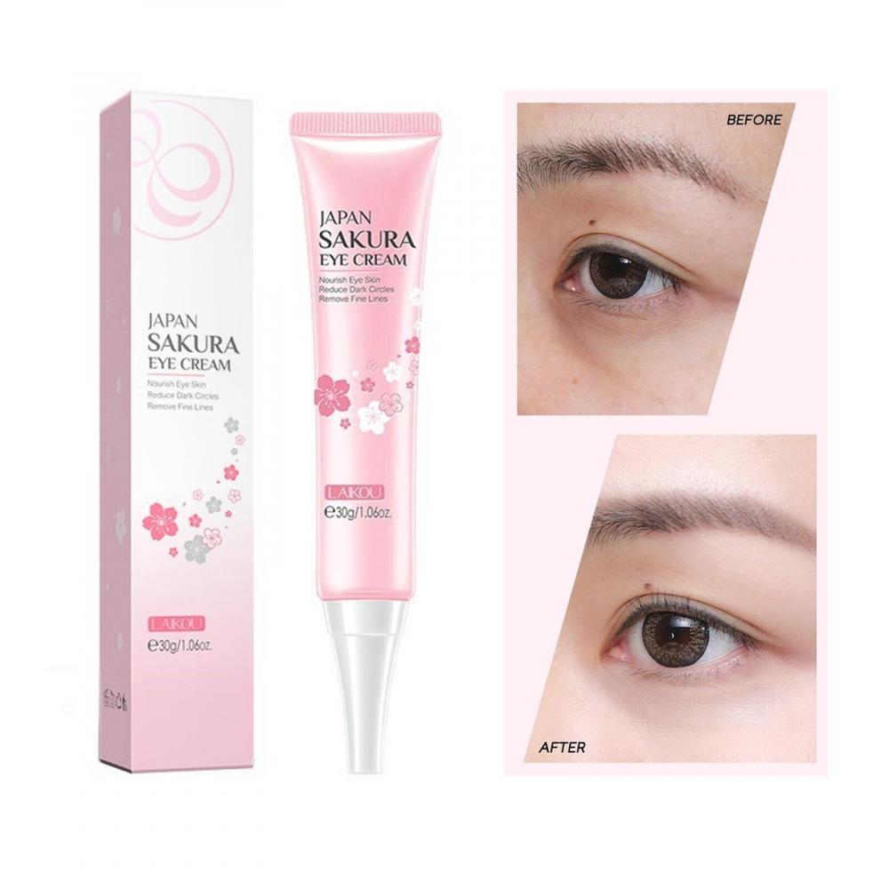 Japan Sakura Eye Cream for Dark Circles, Wrinkle, Puffiness with Hyaluronic Acid & Niacinamide - 1.4 fl oz8