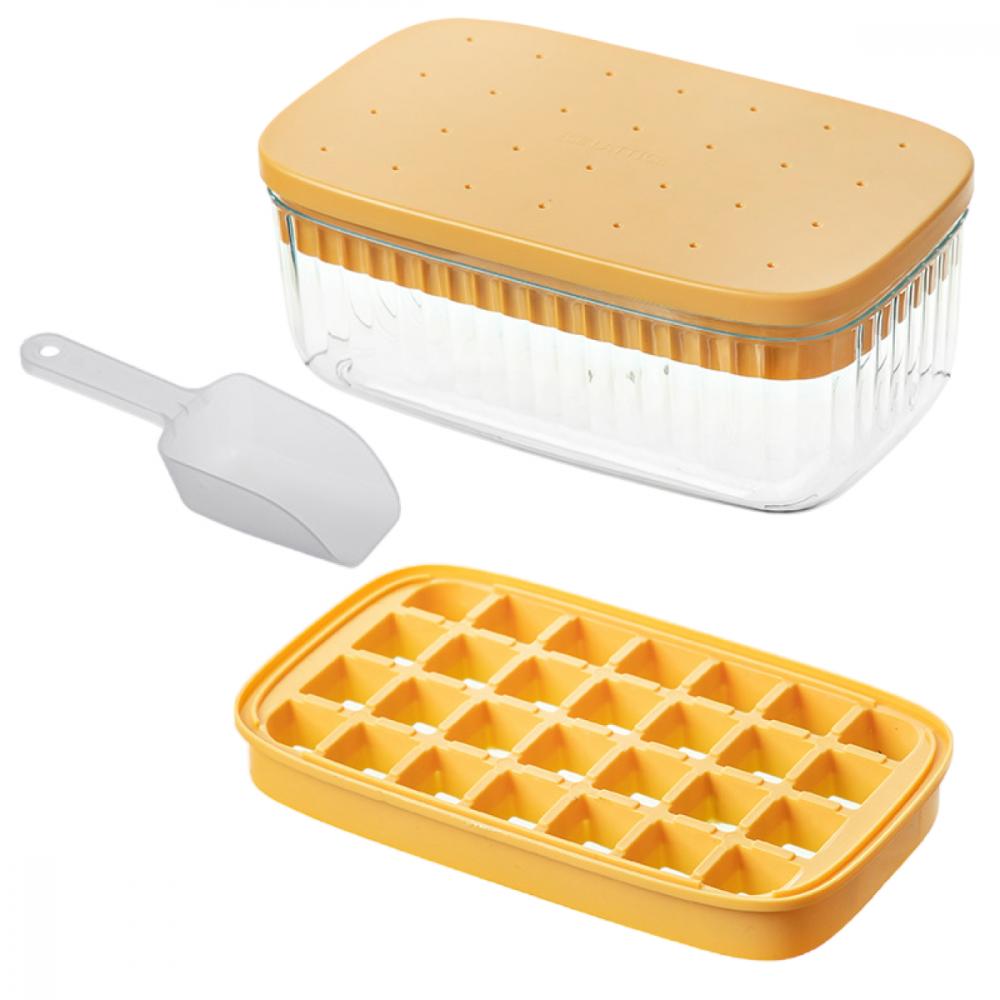 Silicone Flexible Ice Cube Molds & Trays with shovel with Spill-Resistant stackable ice tray with covers removable lid ice cube maker for cocktail fre фотографии