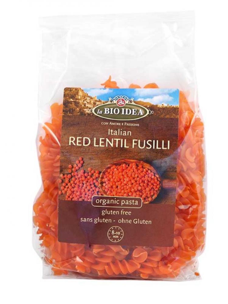 la bio idea organic red lentil fusilli pasta 250 g La Bio Idea / Organic red lentil fusilli pasta, 250 g