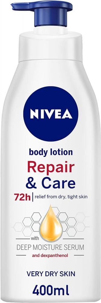NIVEA / Lotion, Repair and care, 72 hours, 13.5 fl oz (400 ml) 320ml peach refreshing aquatic body lotion moisturizing lotion skin care products skin whitening products beauty products