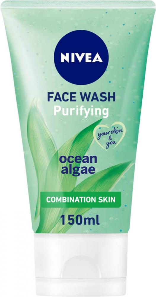 NIVEA / Gel, Purifying, Ocean algae, 5 fl oz (150 ml) ultrasonic deep face cleaning machine rechargeable skin scrubber facial pore cleaner peeling exfoliating blackhead removal 45