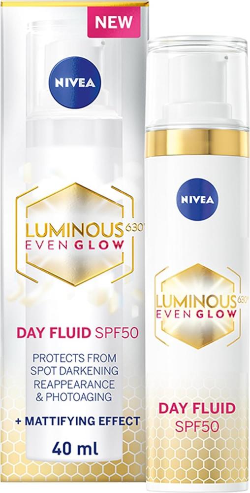 NIVEA / Cream, Luminous 630, Even glow, SPF 50, 1.35 fl oz (40 ml) glow tumeric soap dark spots skin glow brighter skin scars all skin types