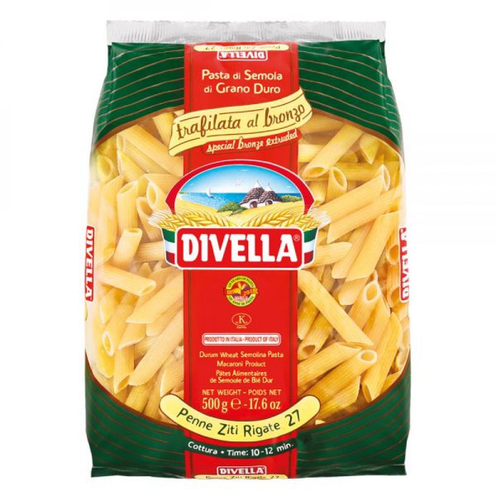 Divella / Penne ziti rigate bronzo, Pasta, 500 g divella penne ziti rigate bronzo pasta 500 g