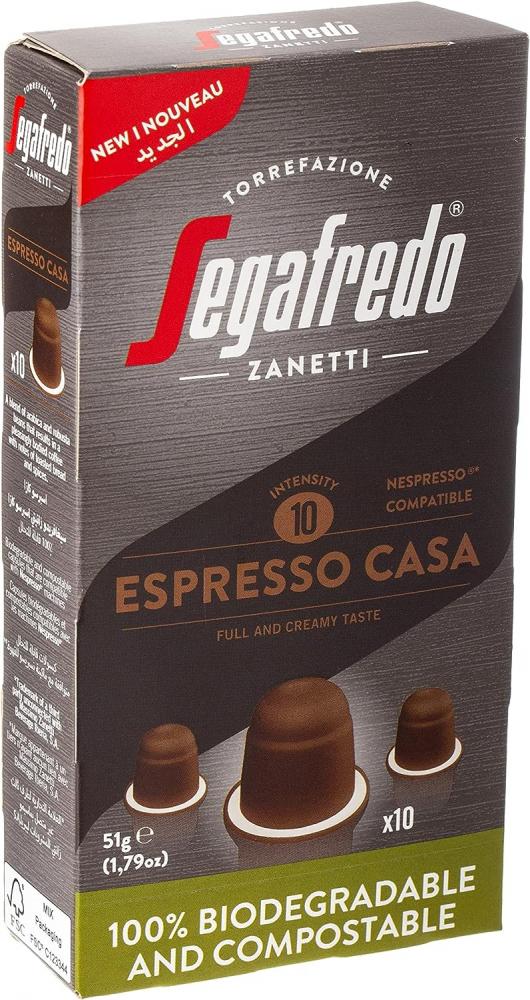 Segafredo Espresso Casa Coffee Capsules 51g starbucks coffee capsules caffe verona 10 pcs 1 9 oz 55 g