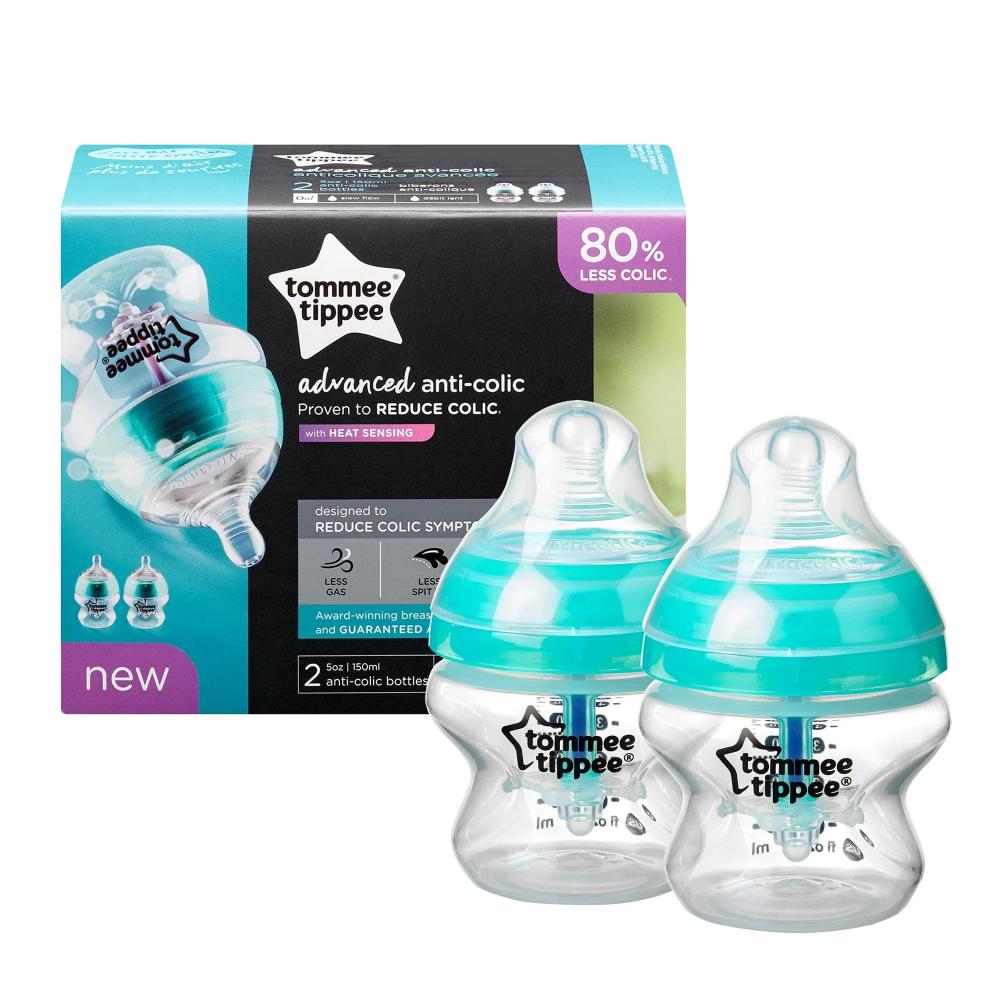 Tommee Tippee / Advanced anti-colic feeding bottle, 150 ml, 2 pcs tommee tippee advanced anti colic starter bottle kit boy 9 pcs