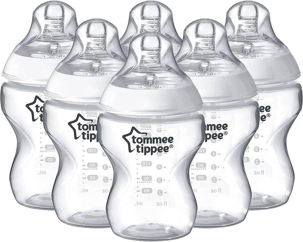 Tommee Tippee / Feeding bottle, Closer to nature, 260 ml, 6 pcs tommee tippee glass bottle clear closer to nature tt42243777 5 fl oz 150 ml