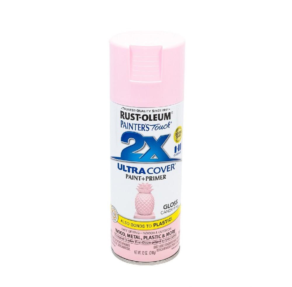 RustOleum PT 2X Ultra Cover Gloss Candy Pink 12Oz new high quality 1 4 1 7 2 0mm nozzle 600ml hvlp professional spray gun air spray paint guns for car repair tool painting kit