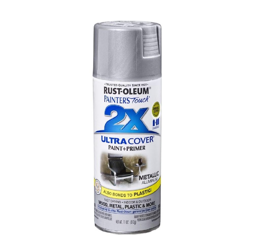 RustOleum PT 2X Ultra Cover Metallic Aluminium 12Oz binja wd 40 multi use product spray rust remover 330ml