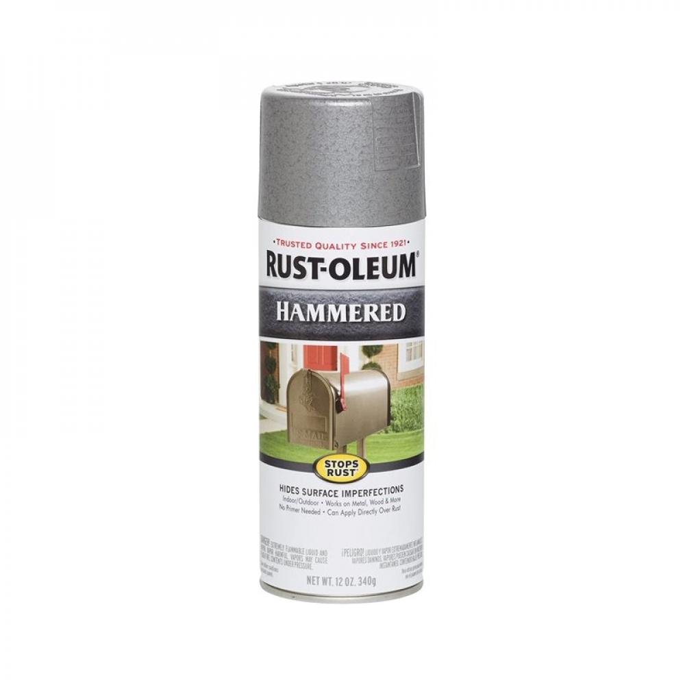 Rust-Oleum Hammered Metal Finish Silver 12 Oz. rust oleum stops rust gloss pure white 12 oz