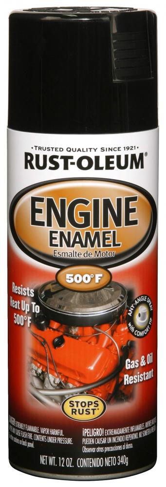 RustOleum Auto Engine Enamel Black Gloss 12Oz rustoleum pt 2x ultra cover gloss grape 12oz