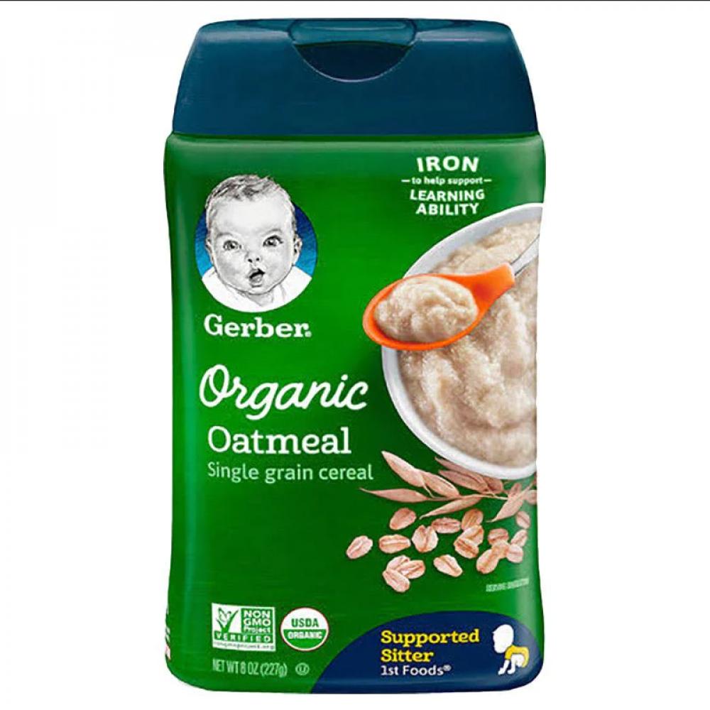 Gerber 1ST FOODS Cereal Organic Oatmeal 227g carlson women s iron restore 28 mg iron b vitamins 180 capsules