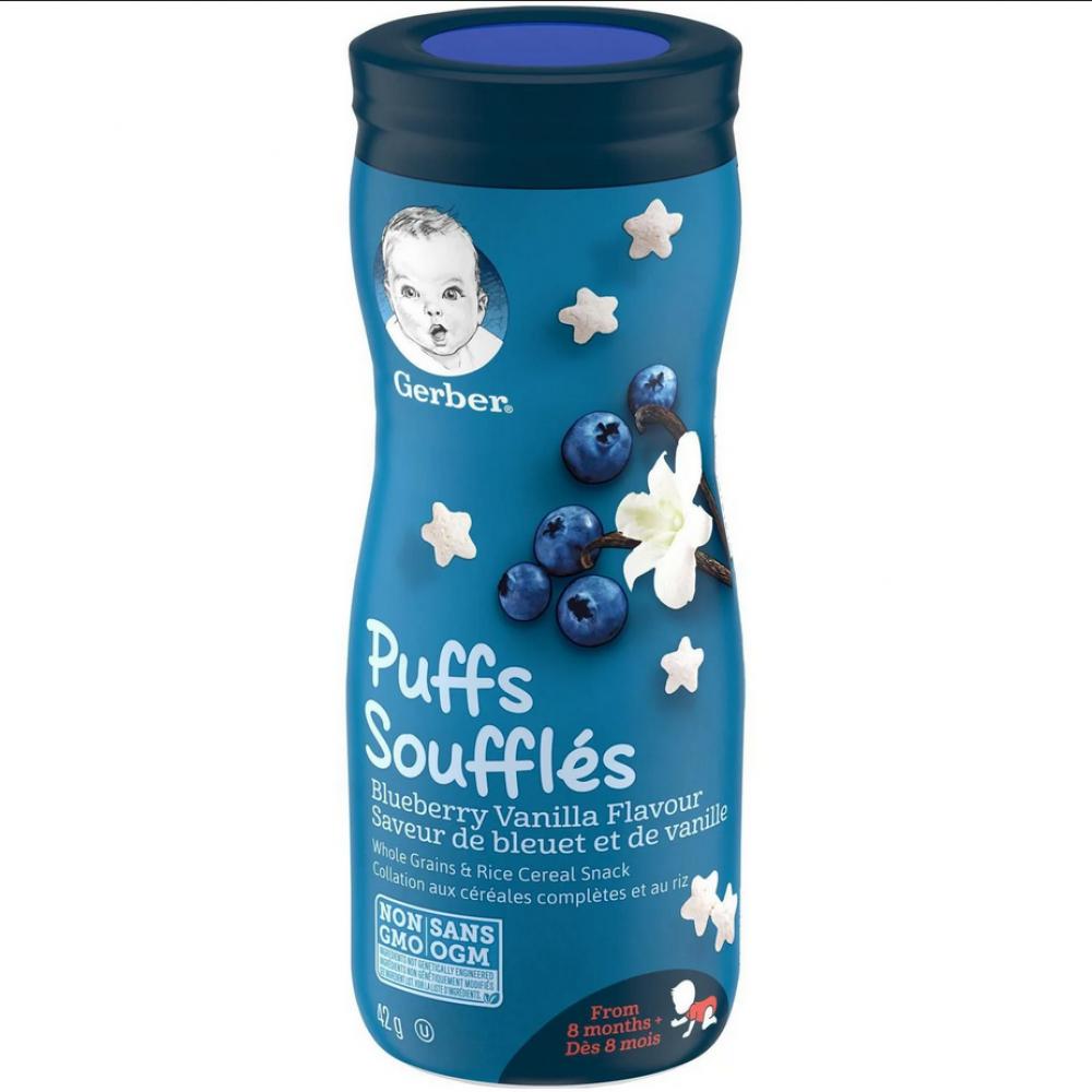 Gerber PUFFS Blueberry Winter 42g melii 200ml abacus snack container for kids toddlers and baby with removable food trap mint