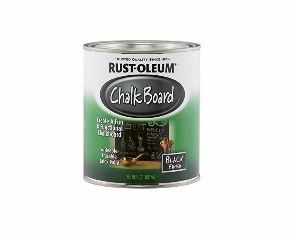 цена Rust-Oleum Chalkboard Brush On Paint Black 30 Oz.
