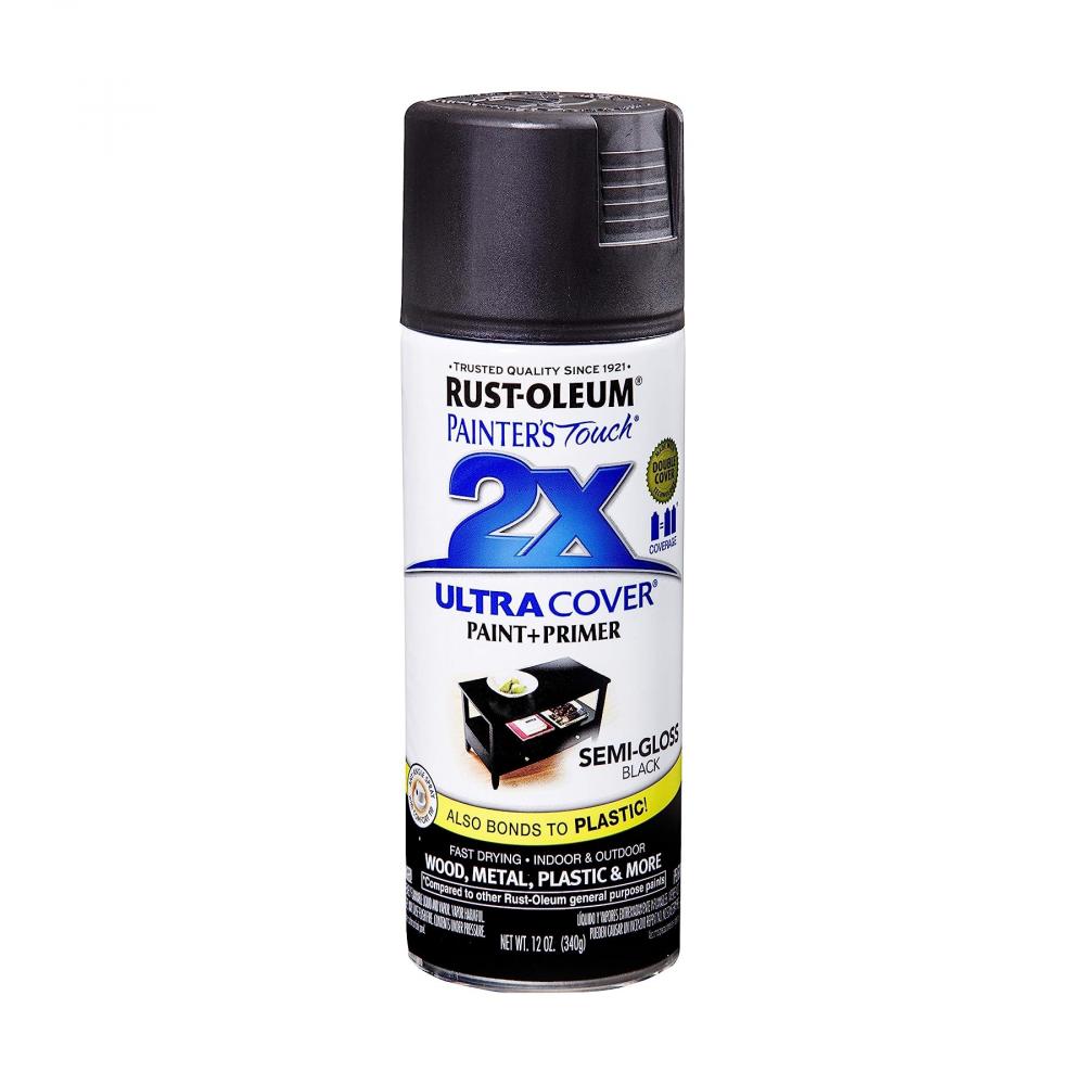 Rust-Oleum PT 2X Semi-Gloss Black rust oleum 2x marking spray paint safety red 15 oz