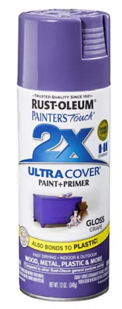 RustOleum PT 2X Ultra Cover Gloss Grape 12Oz rust oleum ultra cover 2x white primer