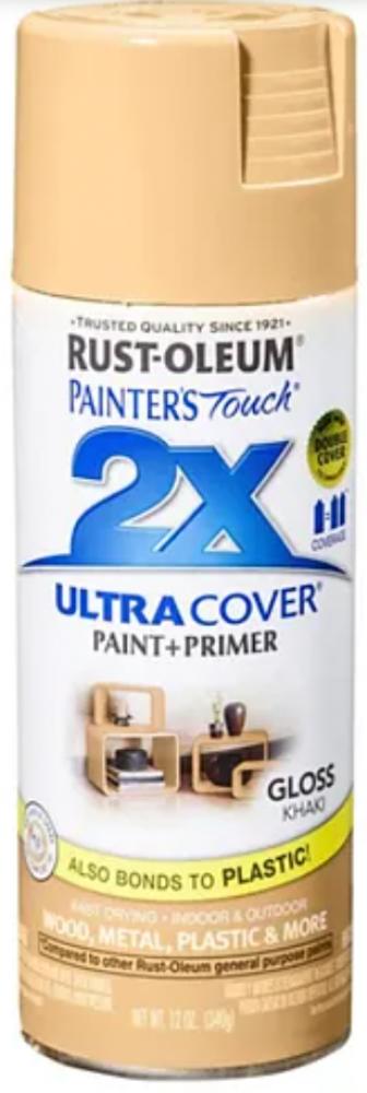 RustOleum PT 2X Ultra Cover Gloss Khaki 12Oz rust oleum ultra cover 2x white primer