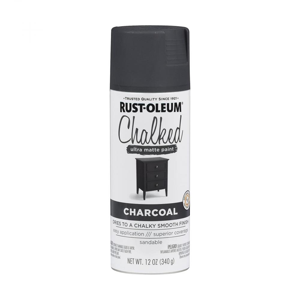 Rust-Oleum 12 Oz. Charcoal Chalk Spray rust oleum 12 oz coastal blue chalk spray