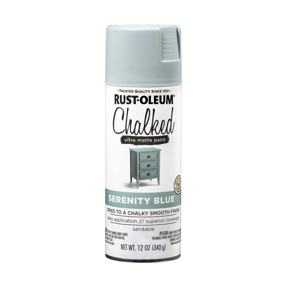 Rust-Oleum 12 Oz. Serenity Blue Chalk Spray rust oleum spray paint flat black chalkboard