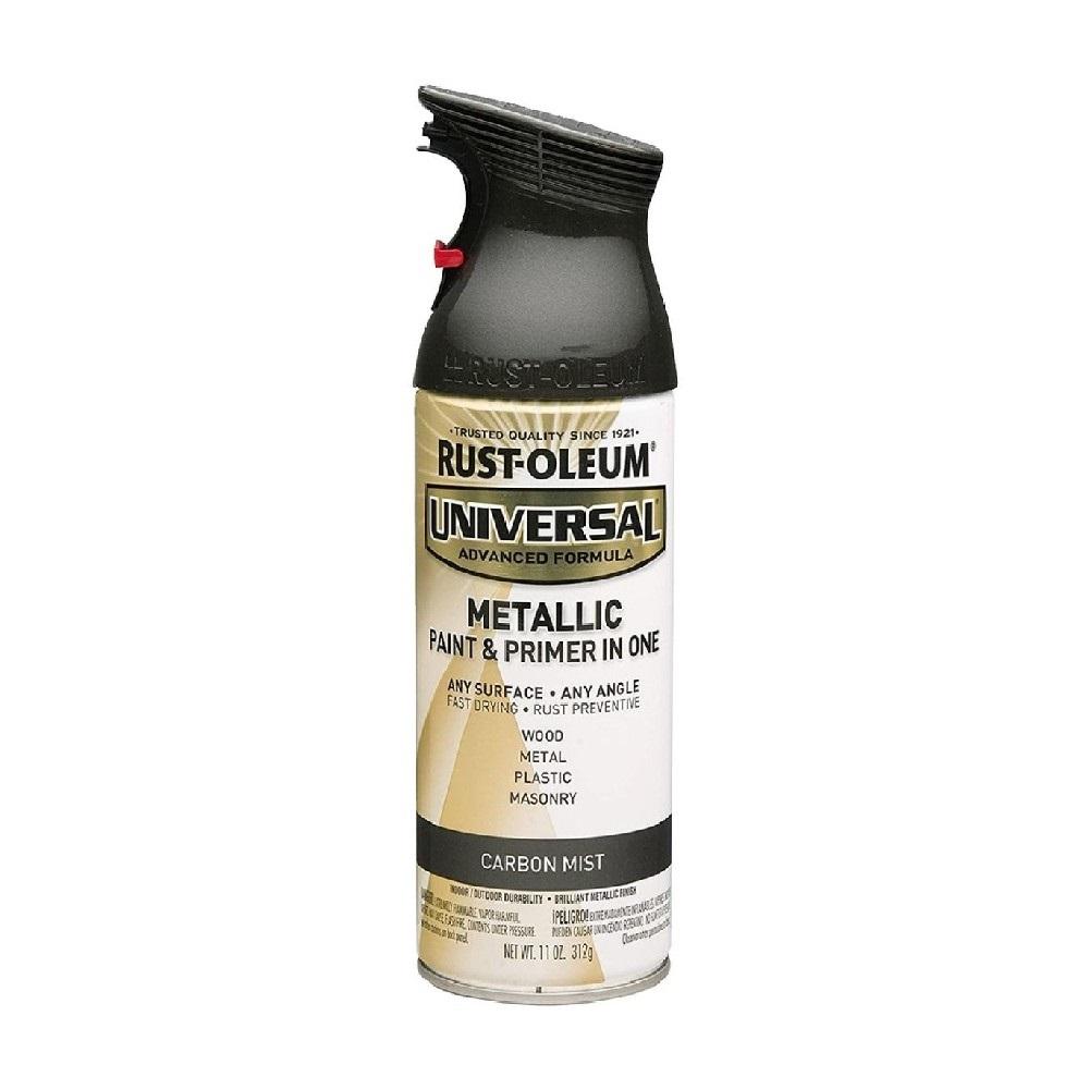 Rust-Oleum Universal All Surface Spray Paint, 11 Oz., Metallic Carbon Mist rust oleum universal spray copper hammered 12 oz