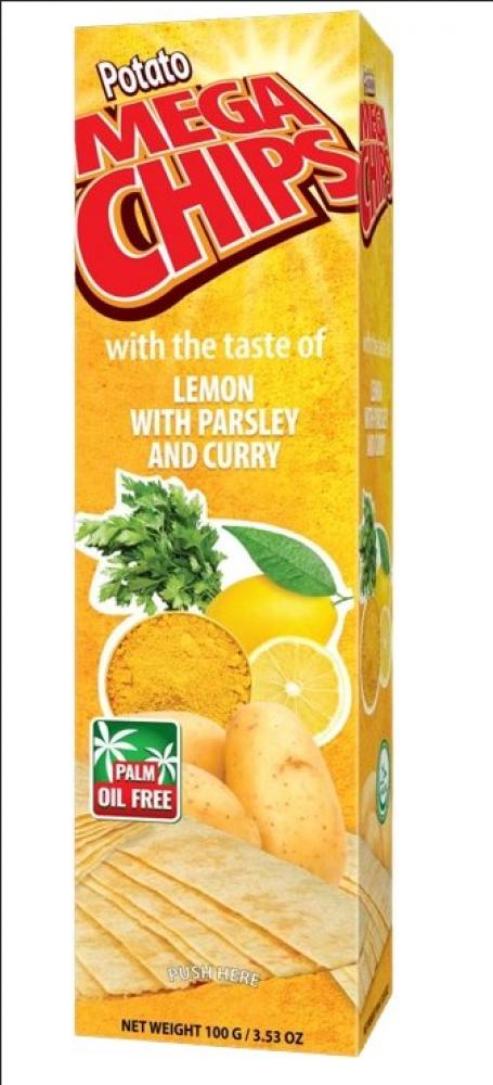 Mega Potao Chips with the Taste of Lemon with Parsley and Curry 100g