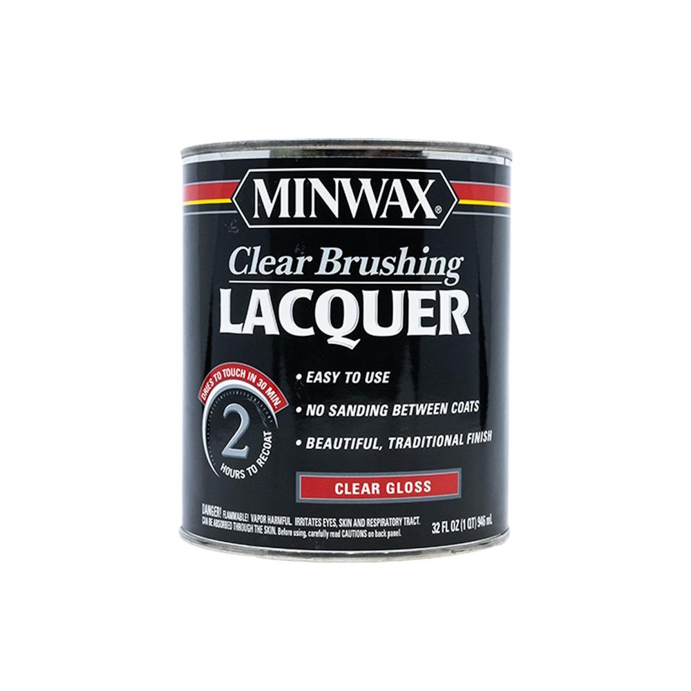Minwax Clear Brushing Lacquer, Gloss, Quart minwax clear brushing lacquer gloss quart