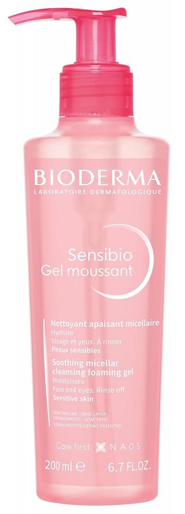 Bioderma / Gel, Sensibio, 19.2 fl oz (500ml), Pink bioderma sensibio gel moussant