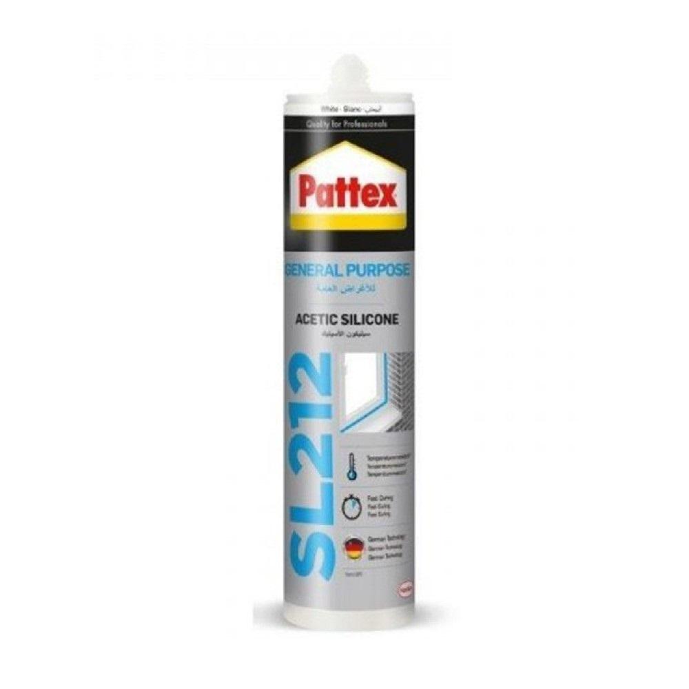 Henkel Pattex Acetic Silicone Sealant, White evo stike all purpose silicone sealant