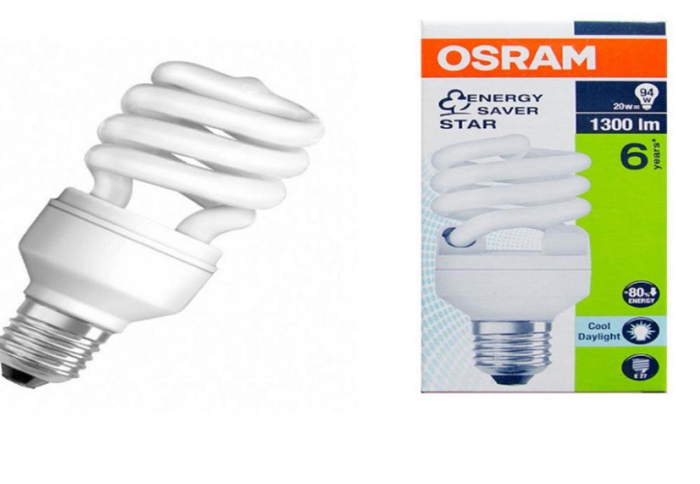 Osram ESL bulb Spiral 20W E27 Day Light osram esl bulb spiral 20w e27 warm white