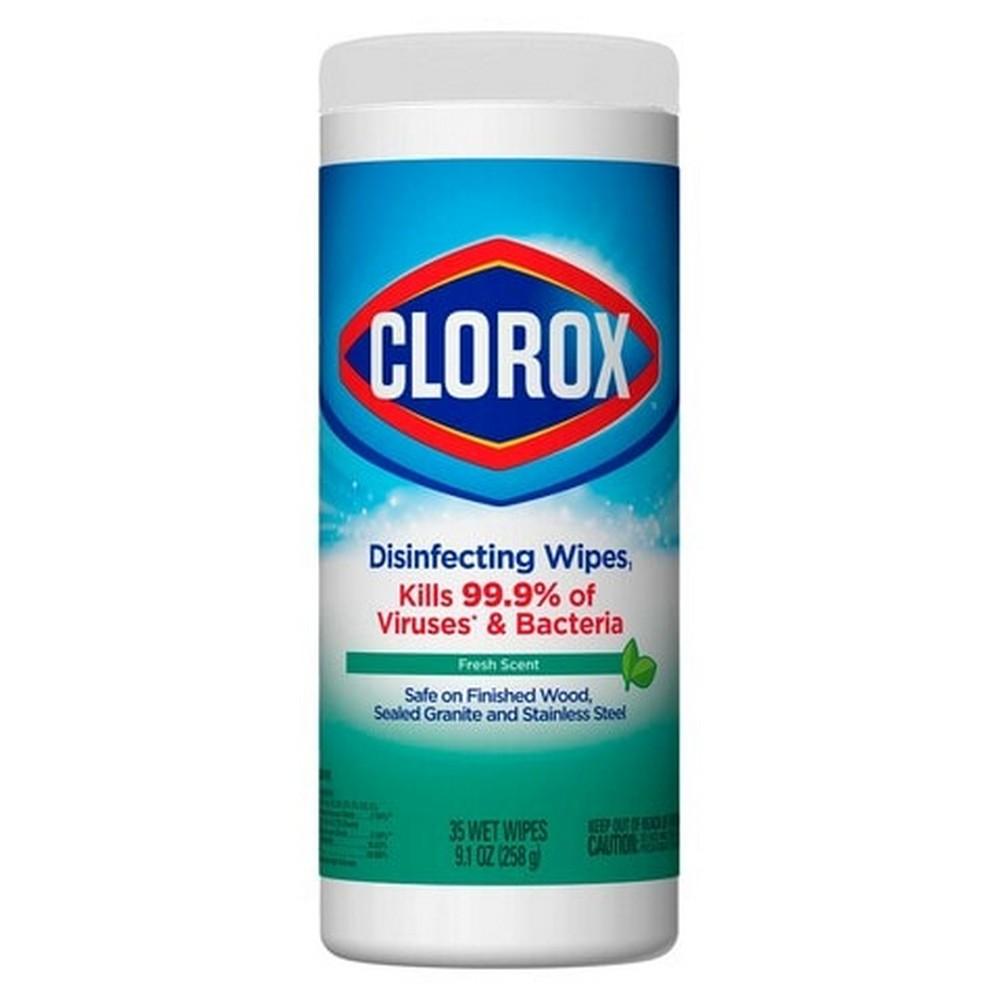 Clorox 35 ct Fresh Wipes weiman 30 count leather wipes