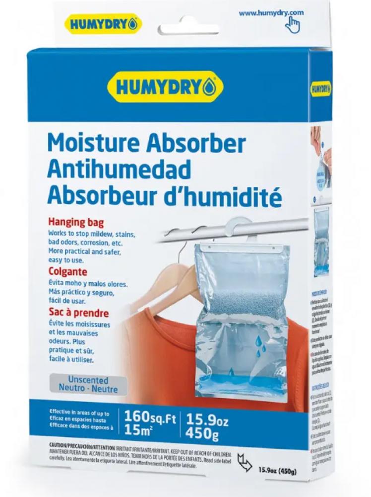 Humydry Moisture Absorber Hanging Bag Unscented 15.9 oz damprid hanging moisture absorber fresh scent pack of 4 16oz 454g