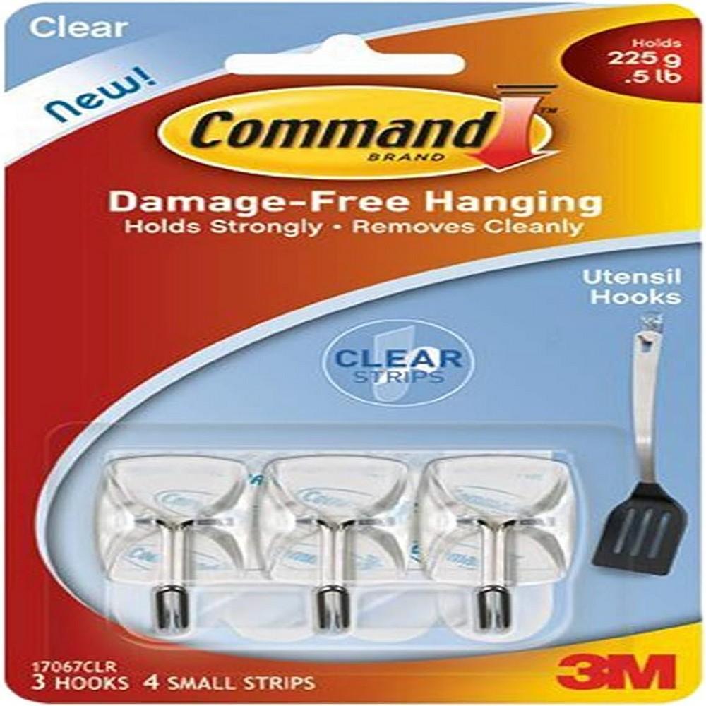 Command 3Pack Clear Wire Hook command 3pack clear wire hook