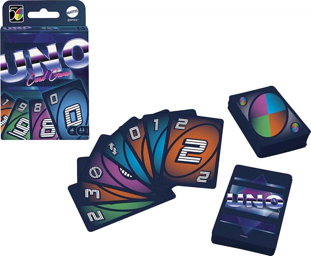 UNO Card game, GXV45 Iconic series 1980s uno card game gxv50 iconic series 1990s