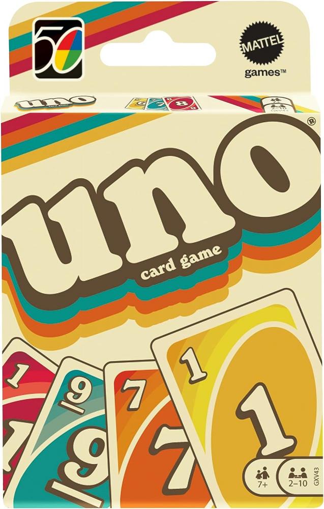 UNO Card game, GXV43 Iconic series 1970s uno cards inf 560 uno game