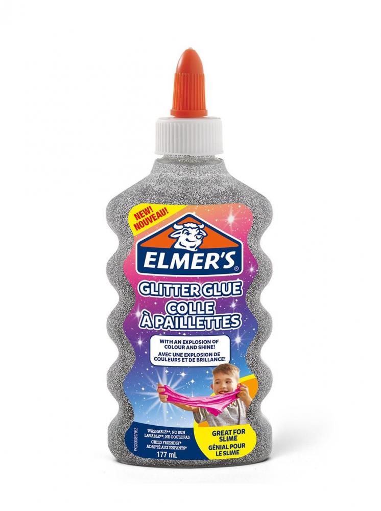 Elmers 177ML Glitter Glue Silver you can upcycle and craft
