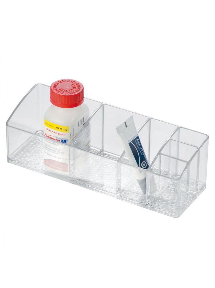 InterDesign Med+Bathroom Organizer 9 inch Clear hs vanity drawer organizer 30 compartments clear acrylic