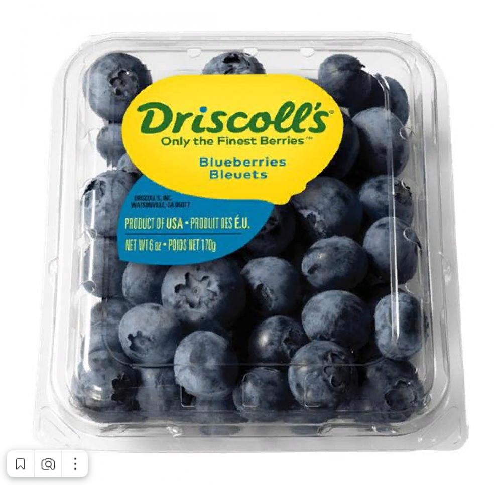 Blueberry Driscolls 125g difference in price or extra fee for your order as discussed