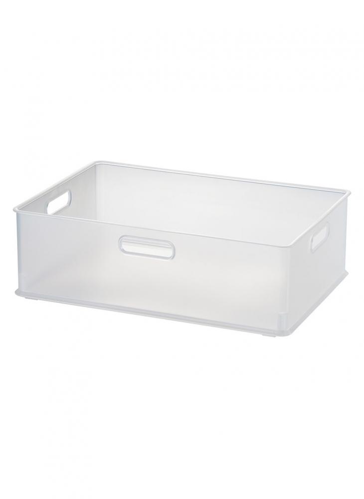 Pearl Life Medium Storage Bin Translucent homesmiths 5 liter clear bin with chrome handles