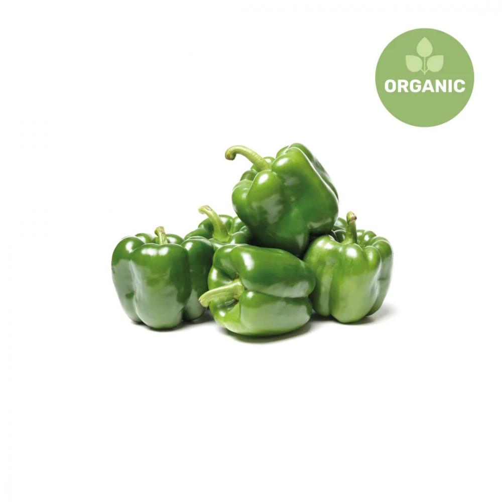 Organic Green Capsicum, 500 g organic green capsicum 500 g