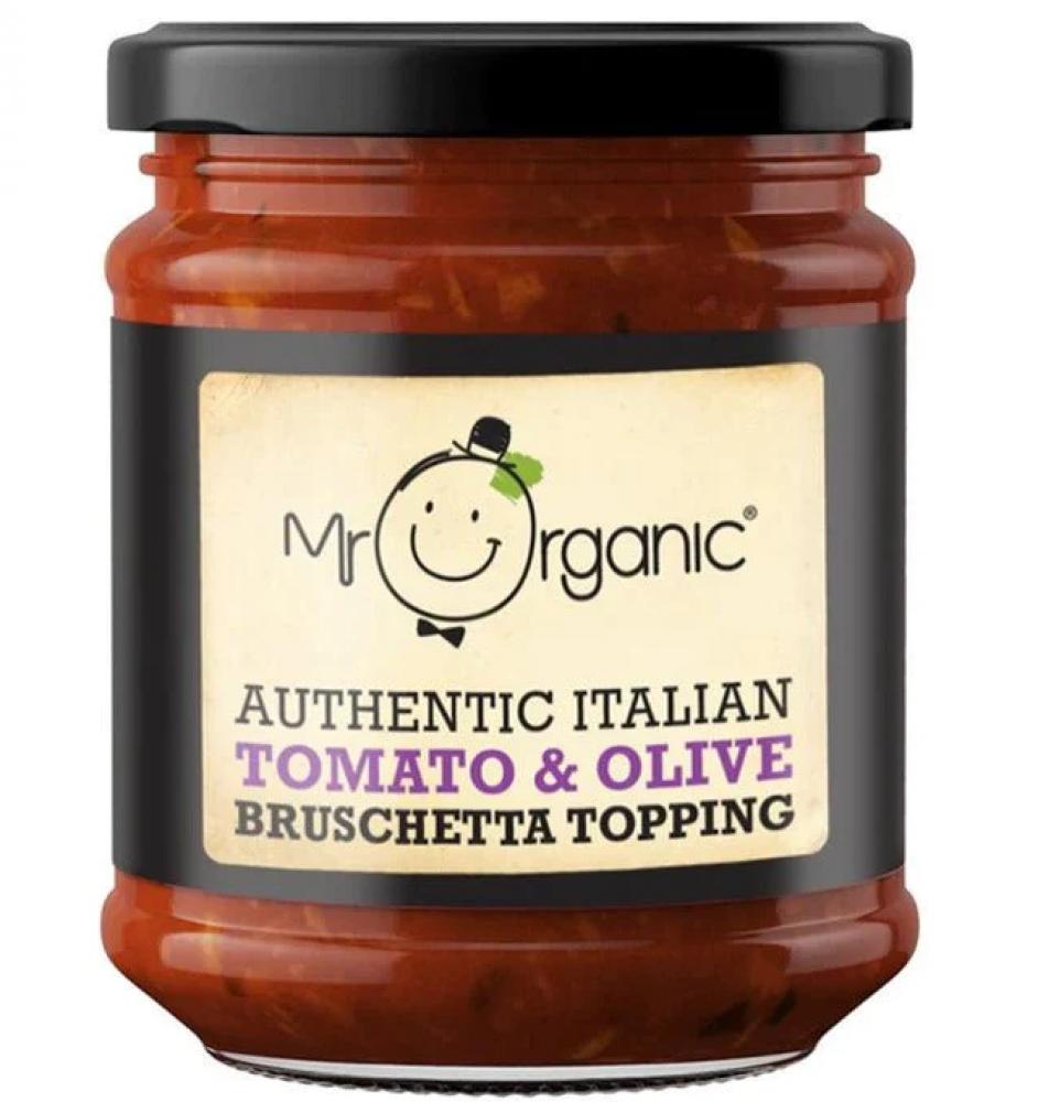 Mr Organic Authentic Italian Tomato Olive Bruschetta Topping 200g 4pcs seasoning sugar salad tomato sauce dishes kitchen clip bowl dip kitchen can clip dishes saucer meal dish