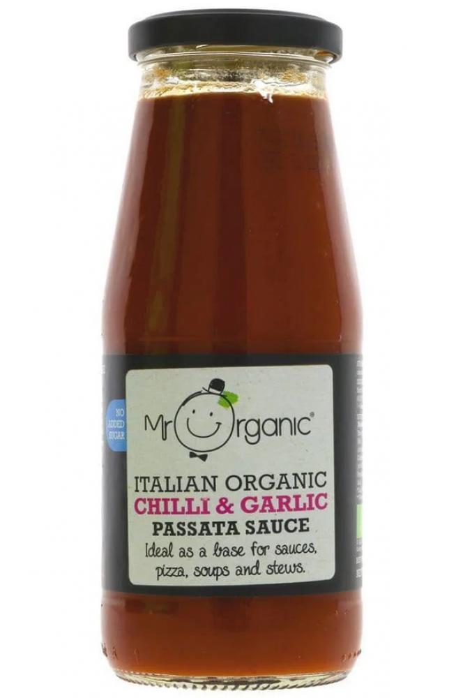Mr Organic Chilli Garlic Passata Sauce 400g mr organic mixed bean salad 400g