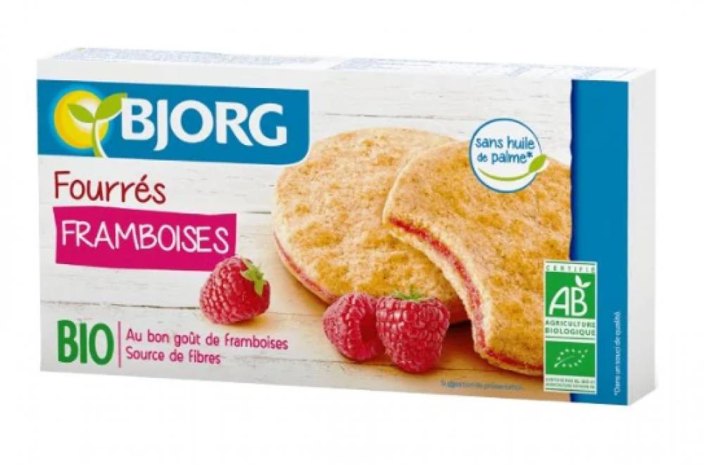 Bjorg Organic Biscuit with Raspberry Filling 175g chika biscuit protein biscuit 50g forest raspberry