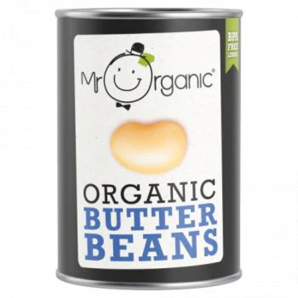Mr Organic Butter Beans 400G mr organic baked beans 400g