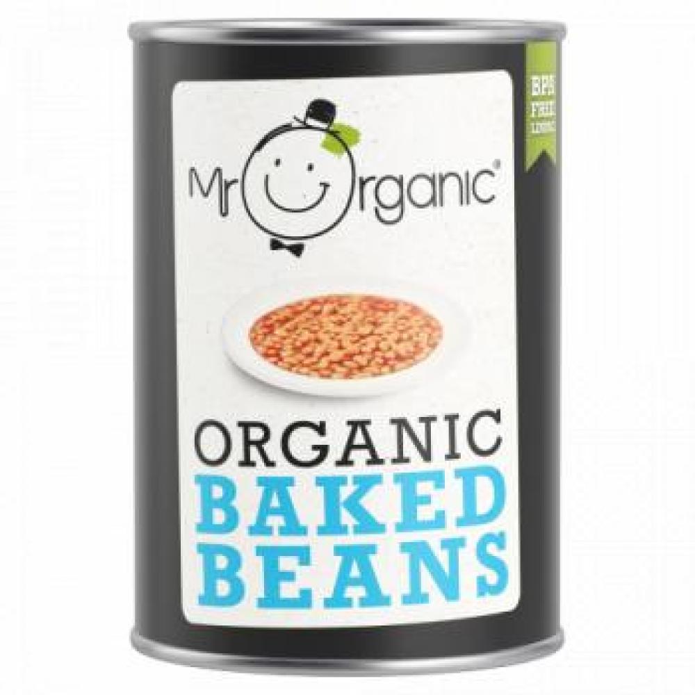 Mr Organic Baked Beans 400G super chef baked beans 400gm