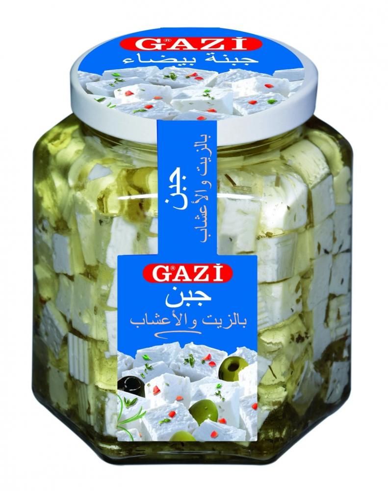 Gazi Soft Cheese Cubes in Oil w Herbs 45% 300g цена и фото