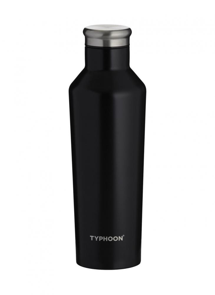Typhoon 500 ML Double Wall Stainless Steel Bottle Black typhoon 500 ml double wall stainless steel bottle black