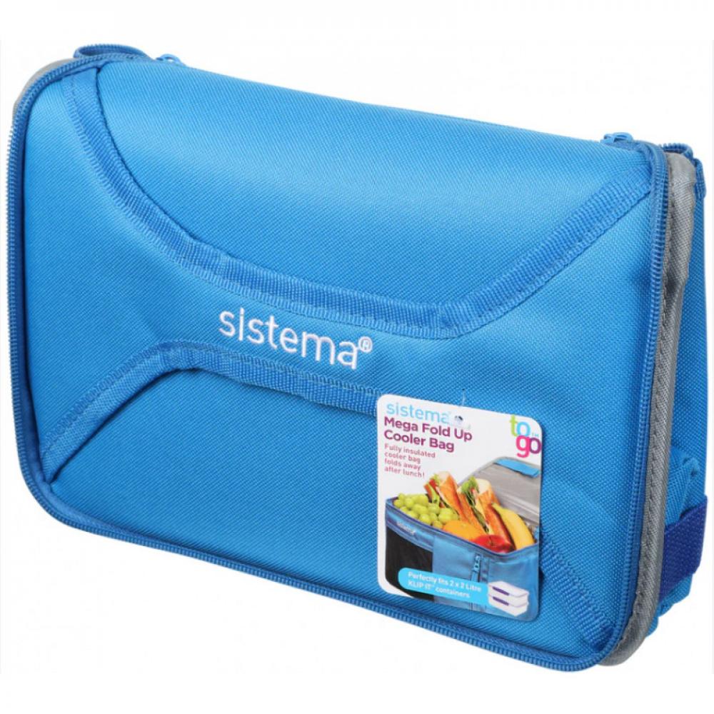 цена Sistema Mega Fold Up Cooler Bag Blue